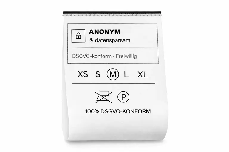 Anonym & datensparsam – DSGVO-konform, Freiwillig